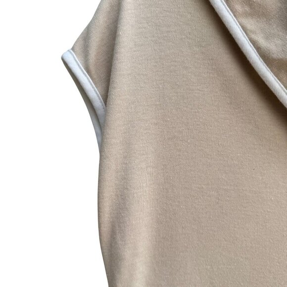 Catalina Vintage 60s 70s Womens Tan Sailor Collar Sleeveless Nautical Shirt L - Picture 4 of 7